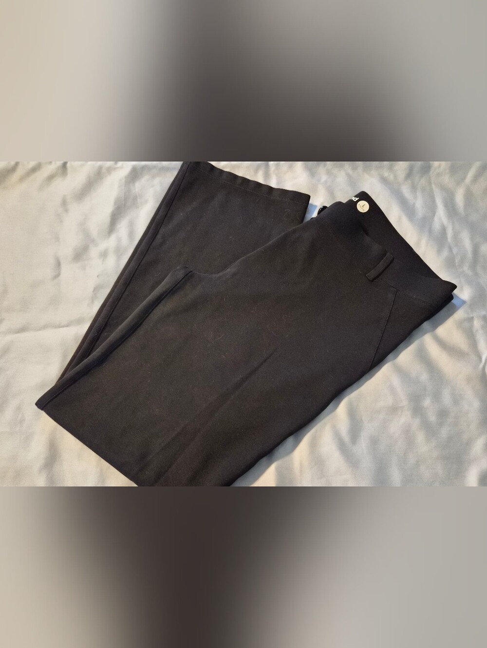 Betabrand DPYP Black Straight Leg Dress Pant Yoga Pants - Size L Short Petite